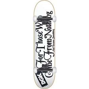  DGK Skateboard From Nothing   7.63 White w/Thunder Trucks 