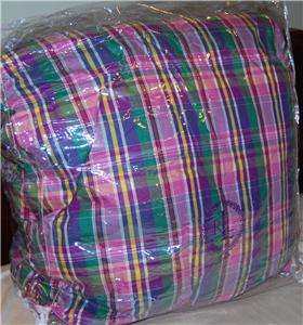   Lauren PURPLE PLAID Down Alternative Full/ Queen Comforter New  