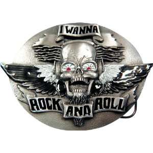  Gear One Rock and Roll Skull Belt Buckle Beauty