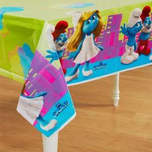  Lets Party By Hallmark Smurfs Plastic Tablecover 