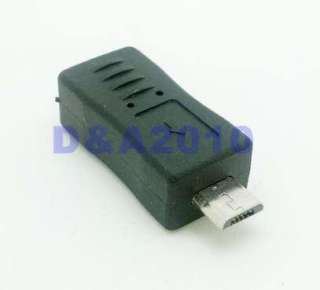 USB 2.0 F/M Mini A 5 Pin Female to Micro B Male Adapter  