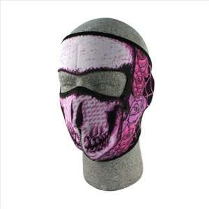   Pink Skull Neoprene Face Mask   Motorcycle Face Mask 
