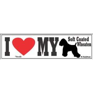  I Love My Soft Coated Wheaten Terrier Bumper Sticker 