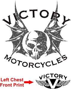 Victory Kingpin Hammer Motorcycle 100% Cotton T Shirt Brand New  