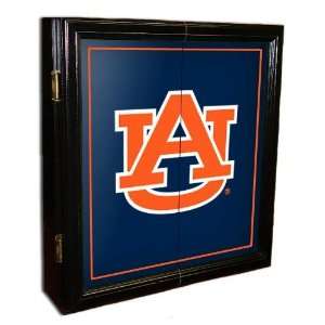 Auburn Tigers Mvp Dart Cabinet W/Bristle Board  Sports 