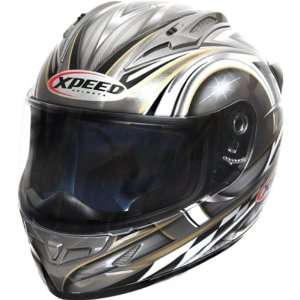   Spider XF705 On Road Racing Motorcycle Helmet   Silver/Black / Small