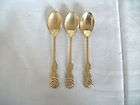 Rostfrei rose handle gold tone spoons set of 3