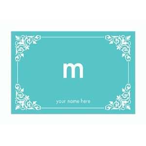  Personalized Stationery Note Cards with Corner Design and Monogram 
