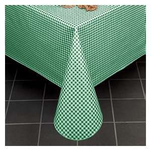 120 Round Gingham Check Vinyl Tablecloth to fit 104 Round Table   4 