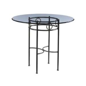  Charleston Forge Wrought Iron Dining Table with Glass Top 