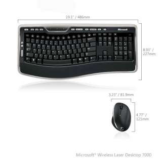 Microsoft Wireless Laser Desktop 7000 Keyboard & Mouse Combo (FHA 