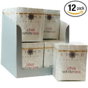 Stash Tea Company Premium White Chai Tea 10 Count Packages (Pack of 12 