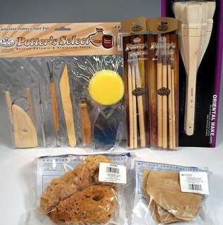 ROYAL SUPER POTTERY BRUSH TOOL & SPONGE ASSORTMENT~NEW  