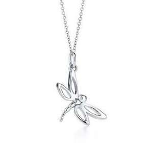  TI Nature Dragonfly pendant 925 Sterling silver plated ,T 