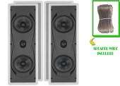 Yamaha NS IW760 In Wall Speaker Set of 2 + 100 ft Wire  