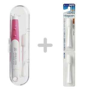     Ultra Thin Sonic Toothbrush (Pink) + Brush Heads