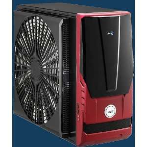   AeroRacer Pro Red Mid Tower with 400mm Fan, Front USB and Audio Ports