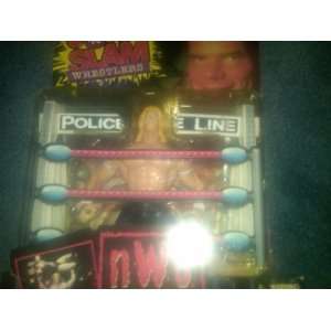 WCW/NWO Lex Luger Smash N Slam Action Figure W/BReakaway Barricade NEW 