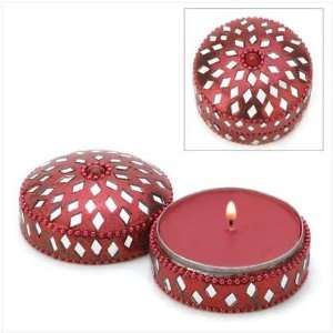  Bedazzled Round Candle Treasure Box