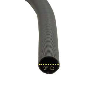  Commercial Gray   Industrial Vacuum Hose   2 ID x 50ft Length Hose 