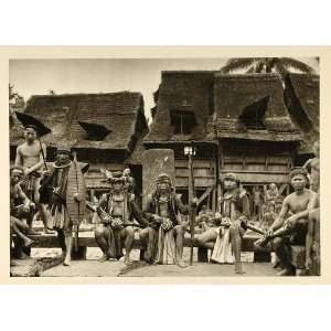  1935 Nias Island Sumatra War Dancers Indonesia Costume 