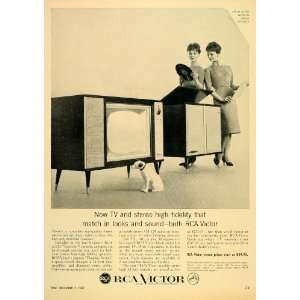  1959 Ad Home Entertainment Center RCA Television Radio 