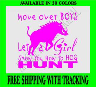 HOG HUNTING DECAL GIRL Boar,Pig,Javelina Hunting 2038  