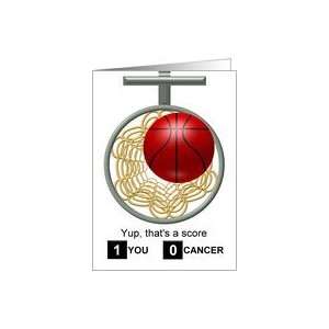  Ball in the net, Its a Score Beating cancer Card Health 