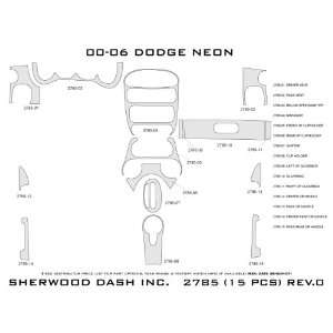  DODGE NEON 2000 06 Wood Dash Trim Kit w/o Power Windows 