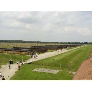 Wooden Sheds, That Each Held 500 Prisoners, But Chimneys Still Stand 