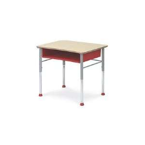  I.Q. Series Plastic Student Desk [Set of 2] Color Red 